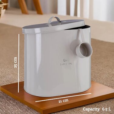 Відро для сміття Lucky Dog від Premier Housewares з лопаткою, натуральне дерево, 6,5 літри