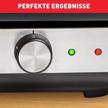 Електричний гриль-планча Tefal Maxi Plancha CB690D, велика антипригарна поверхня Теппаньякі, легке очищення, для використання в приміщенні та на вулиці, з вітрозахистом та лопаткою, 2300 Вт, чорний/сріблястий