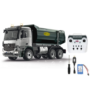 Модель самоскида Mercedes-Benz Arocs Meiller Metal 120 2,4GHz Підйомний механізм 15 кг, металеві шестерні, металевий кузов, повний привід (4WD), підвіска, гумові шини, LED освітлення / сигнальні вогні