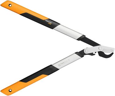 Садові секатори Fiskars PowerGear X з обхідним механізмом, з антипригарним покриттям, зі сталі високої твердості, довжина 57 см, чорно-помаранчеві, LX92-S, 1020186 LX 92 (57 см)