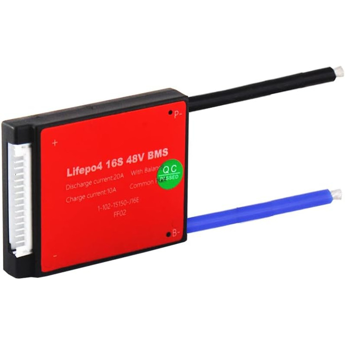 Літієва батарея, плата захисту BMS з балансиром, 16S 48V 20A LiFePO4
