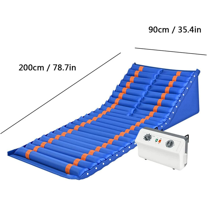 Матрац проти пролежнів змінного тиску з підйомом і функцією дизайну лівого та правого перекидання, медичний надувний матрац для пролежнів та пролежнів