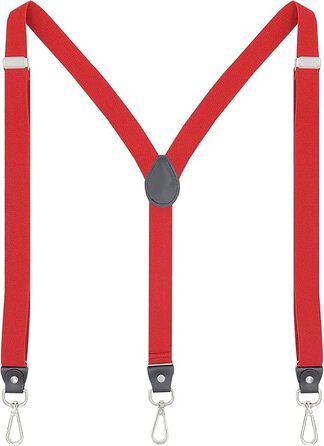 Підтяжки Ausukler Extra Strong 2,5 см з карабін-гачками червоний