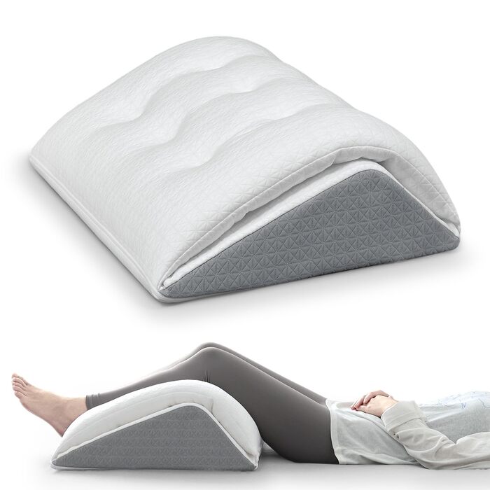 Подушка для підняття ніг TANYOO, подушка для колін для тих, хто спить на спині, двошарова трикутна подушка з піни з ефектом пам&39яті для ніг після операції