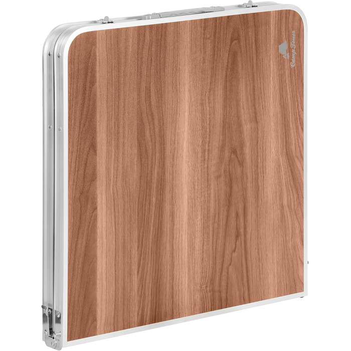 Алюмінієвий кемпінговий стіл CampFeuer для 6 осіб 120 x 60 см Складаний садовий стіл, розкладний стіл, розкладний балконний стіл Вуличний стіл з регульованою висотою, розкладний стіл для кемпінгу, саду, патіо