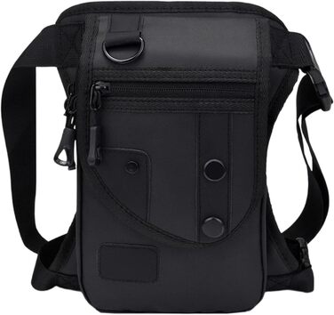 Поясна сумка Fenteer, сумка для відпочинку, регульована сумочка, водонепроникна сумка для ніг, сумка для риболовлі для подорожей на природі, для дорослих, чорна