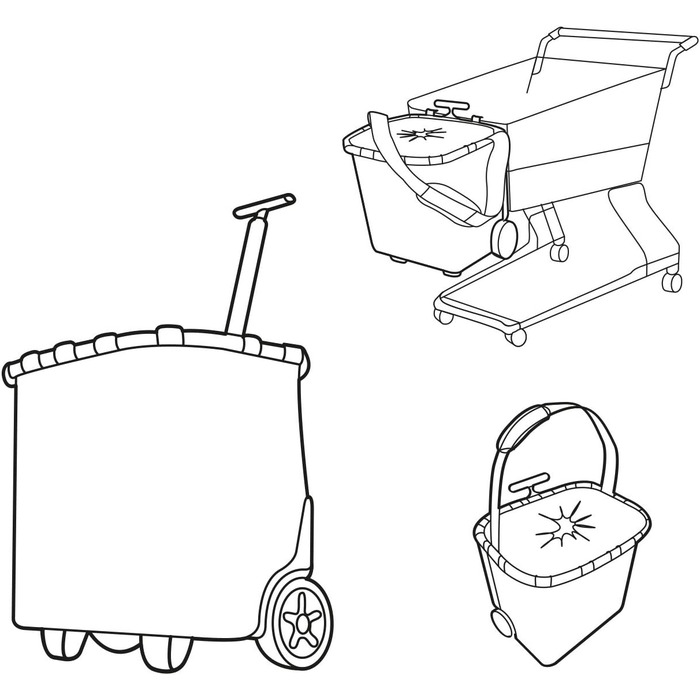 Портативний візок для покупок зі стійким алюмінієвим каркасом, плечовим ременем та знімною сітчастою внутрішньою кишенею Виготовлений з водонепроникного матеріалу, як валіза