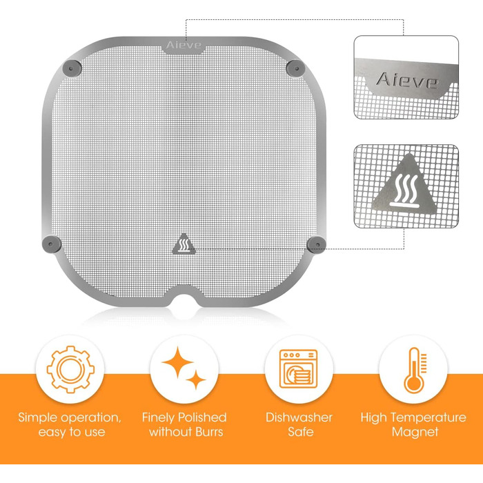 Захист від бризок у фритюрниці Aieve, захист від бризок у фритюрниці, аксесуар для фритюрниці, сумісний із фритюрницею Cosori 4.7 л/Ninja Speedi ON400UK фритюрницею для фритюрниці 4.7 л