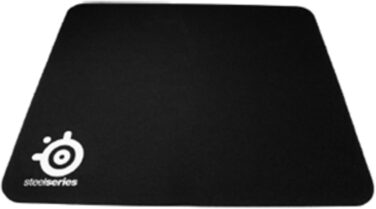 Ігровий килимок для миші - тканинний - гумова підкладка - чорний (450 мм x 400 мм x 6 мм)