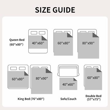Водонепроникна ковдра QIYI для ліжка, дивана, кушетки, двостороння, флісова ковдра, яку можна прати, для захисту меблів та матраців для пар, собак та котів, 102x153 см, чорна/світло-сіра