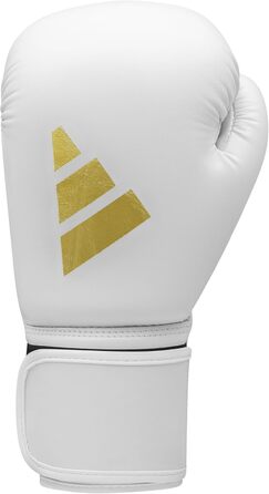 Боксерські рукавички Adidas Speed 50, Для дорослих, Боксерські рукавички, Рукавички для боксу, зручні та міцні, 10 унцій, Білі/Золоті
