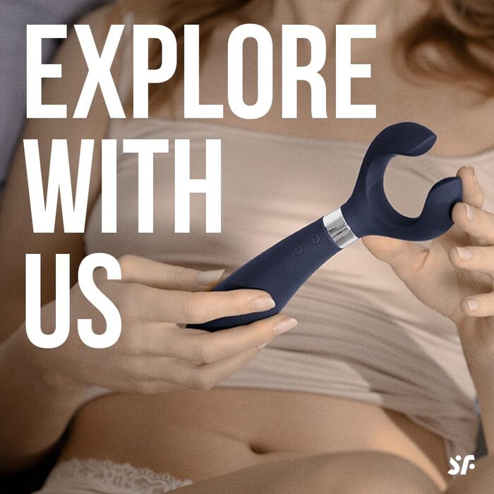 Вібратор для пар Satisfyer Endless Fun, 33 режими використання, 100 функцій вібрації, синій