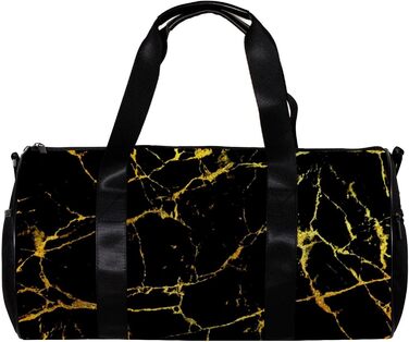Спортивна сумка, маленька дорожня сумка, сумка для шопінгу та йоги, золотисто-чорновий мармур, сумка для фітнесу на відкритому повітрі, ручна поклажа