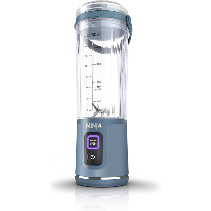 Портативний блендер / блендер / блендер для приготування смузі Ninja Blast, чаша 530 мл, кришка з захистом від розливу, потужний м