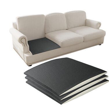 Опора для диванної подушки для провисаючих сидінь, 52 x 52 см, вставка з піни високої щільності, вигнуті опорні дошки для ремонту сидіння дивана, накладки на меблеві подушки 3 шт. - чорні