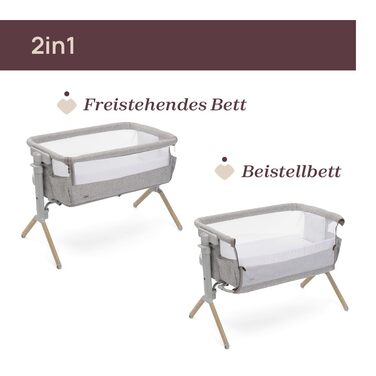 Дитяче ліжечко Chicco Next2Me Armonia, відкидні бічні поручні, 11 положень висоти, регулювання висоти від 66 до 83 см, 4 колеса, чудова циркуляція повітря, світло-сірий меланж