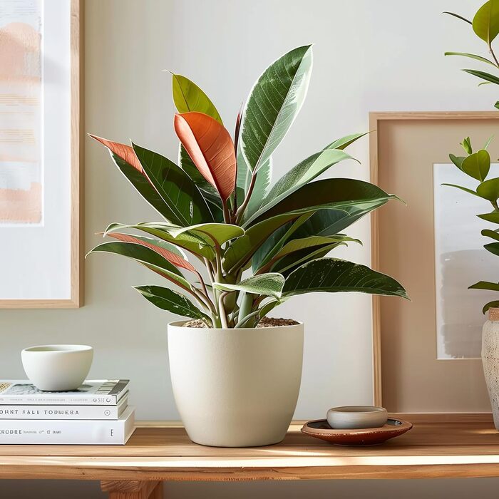 Квітковий горщик із самополивом 18 см з індикатором води, набір з 4 білих квіткових горщиків, самополивний кашпо з резервуаром для води для використання в приміщенні та на вулиці, білий, 18,5*16 см, 4U