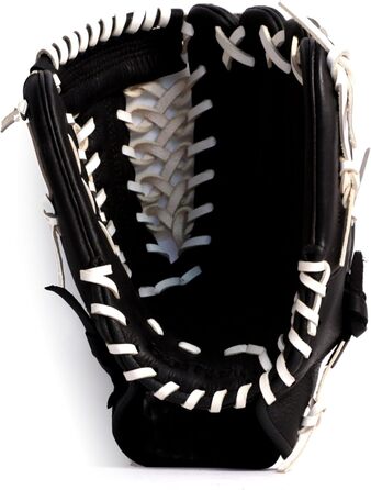 Бейсбольна рукавичка GL-115, натуральна шкіра, для змагань, для внутрішнього поля, 11,5 дюйма, чорна, для правої руки