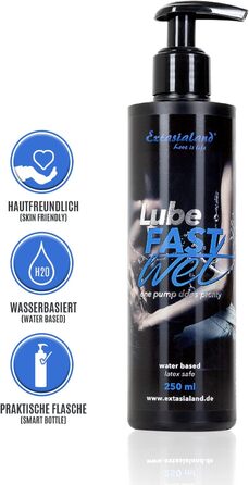 Водний гель-лубрикант Extasialand Lube Fastwet, 250 мл