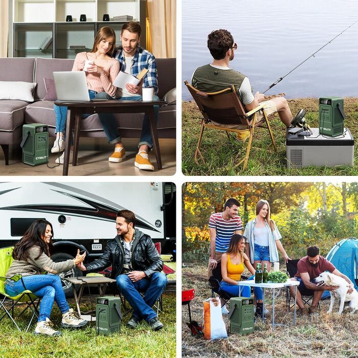 Портативна електростанція AP200L, акумулятор LiFePO4 ємністю 192 Втгод, сонячний генератор з 5 портами, двостороння швидка зарядка 140 Вт, сонячний генератор для кемпінгу, відпочинку на природі, подорожей, надзвичайних ситуацій, використання в дорозі