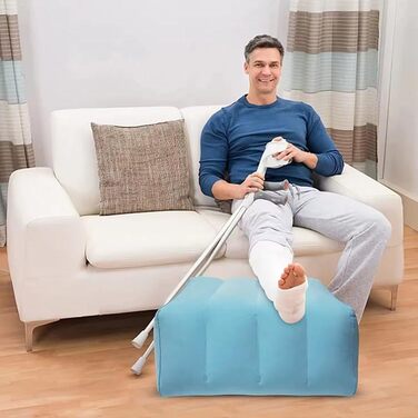 Складана подушка для підняття ніг, надувна опора для ніг, надувна подушка для ніг, клиноподібна подушка, стійка до проколів подушка для підтримки колін, зменшує набряк, покращує кровообіг, ідеальна