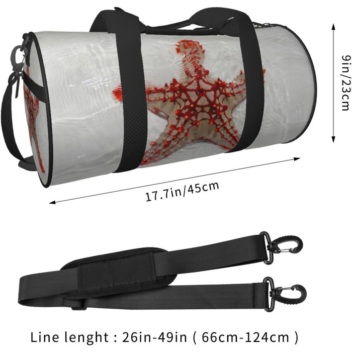 Дорожня сумка-циліндр, червона на тлі піщаного моря, спортивна сумка для чоловіків та жінок, сумка-мішок, спортивна дорожня сумка