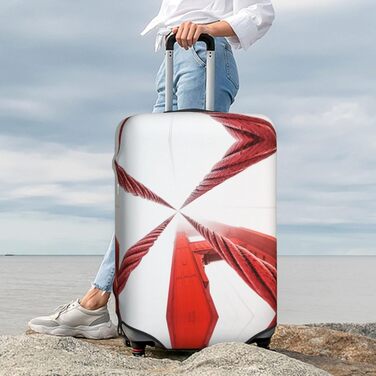 Чохол для валізи Золотий Міст з еластичною тканиною та захистом від подряпин, чорний, розмір 90