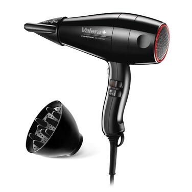 Професійний фен Valera Swiss Silent Jet Light 7500, двигун PM-Pro, 3 температурні режими, іонізація, кабель Super-Flex, 2000 Вт, чорний