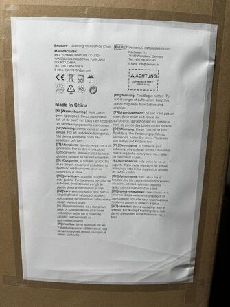 Ігрове крісло Delman, гоночне крісло, офісне крісло, комп&39ютерне крісло, масажне крісло з 6 точками вібрації, крісло керівника, штучна шкіра, ергономічна підставка для ніг 12-0037 (синє)