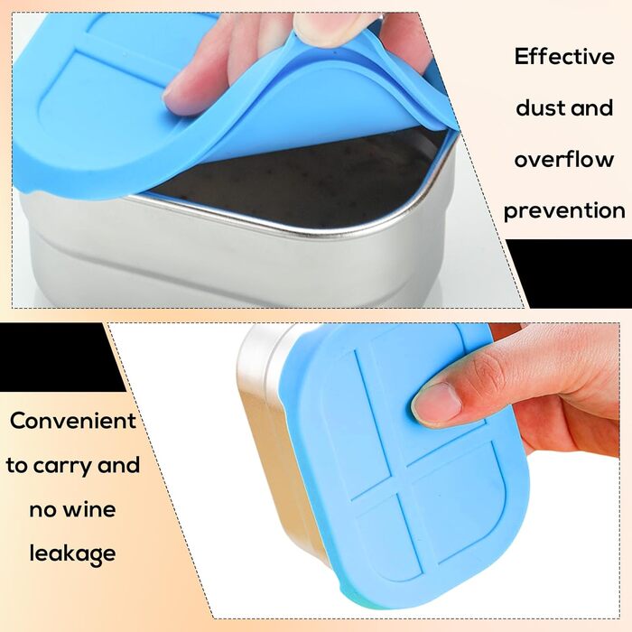 Набір з 4 контейнерів для перекусів з нержавіючої сталі, 230 мл, з силіконовою кришкою. Герметичні контейнери для їжі, фруктів, мюслі та заморозки.