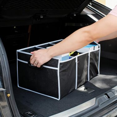 Універсальний регульований подвійний органайзер для багажника з 3 відділеннями, великої місткості, складаний контейнер для зберігання речей в авто, портативні водонепроникні сумки