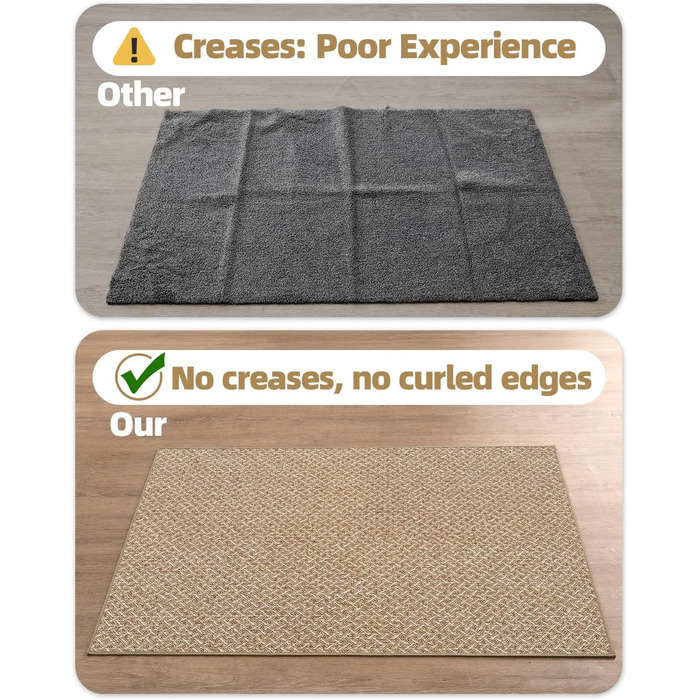КОЛІР І ГЕОМЕТРІЯ Тонкий килимок для прихожих, 81 x 122 см, Килимок для прихожих, що вловлює бруд, Вхідний килимок, Нековзний килимок для прихожих, Не утворює складок, Вхідний килимок, Хакі, 81 x 122 см