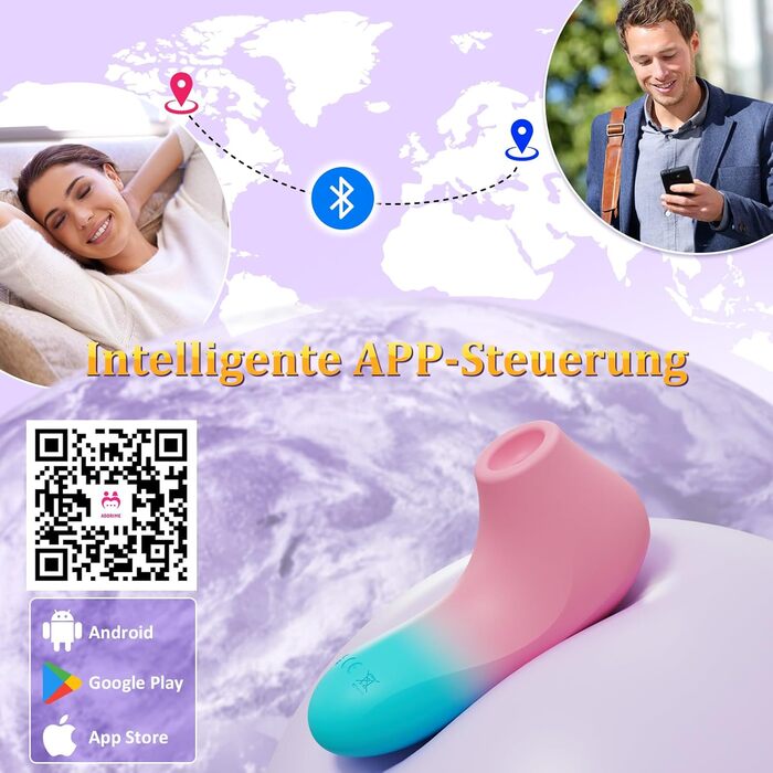 Силіконовий клиторальний вібратор-стікер Butefin, з 10 режимами всмоктування та вібрації, з APP