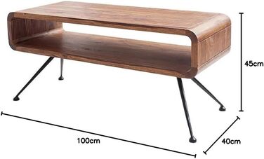 Журнальний столик invicta INTERIOR Design Alpha 100 см, деревина шишам, стіл для вітальні, ретро, масив дерева