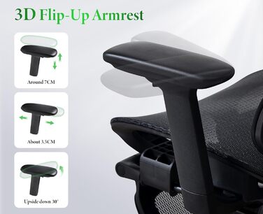 Ергономічне офісне крісло, стілець для роботи з функцією гойдання, регульована висота, виготовлений з сітчастої тканини, обертове крісло для навчання, офісу, домашнього офісу, чорний колір