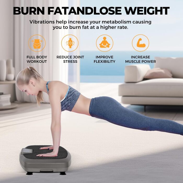 Тренажер Panana Vibration Plate Вібраційна платформа для тіла Вібраційний фітнес-тренажер для всього тіла для домашнього схуднення