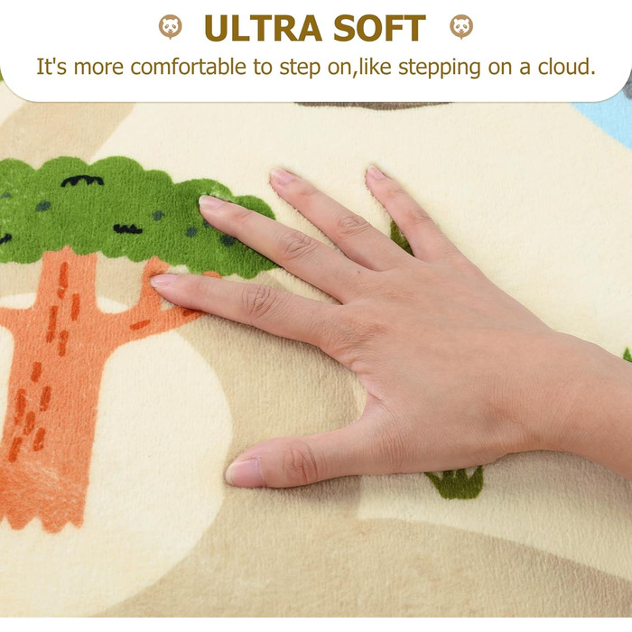 Товстий ігровий килимок дитячий килимок ультра м'який нековзний ігровий килимок, що миється зоопарк тварин дитячий килимок для дів