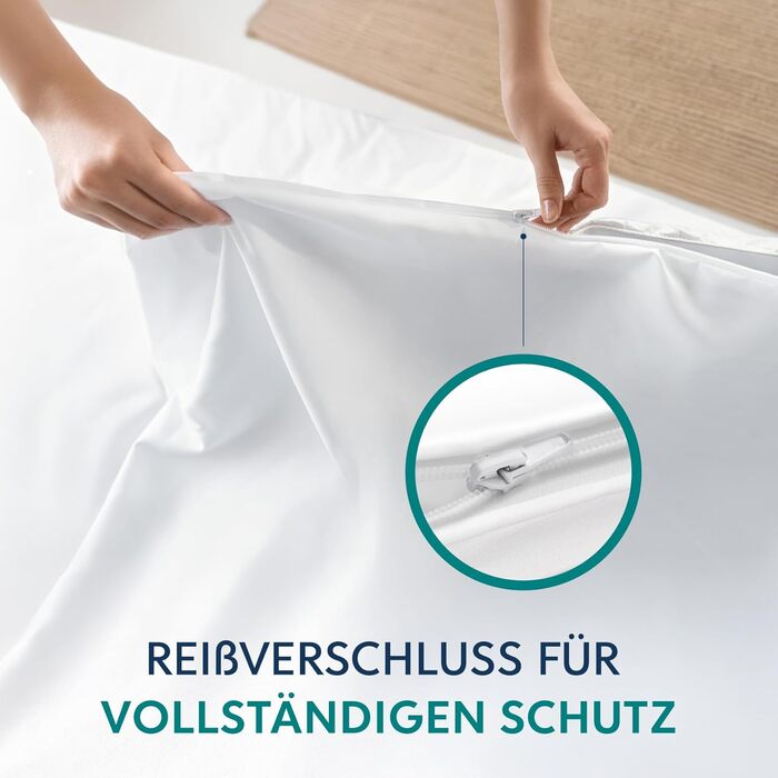 Підковдра із захистом від пилових кліщів 135x200 см - Обгортка для постільної білизни від алергії - Захист від пилових кліщів - Підковдра проти кліщів із блискавкою - Гіпоалергенна підковдра 135 x 200 см