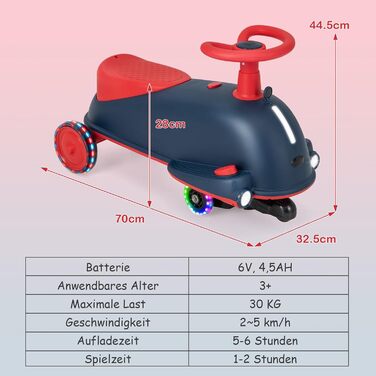 В 1 дитячий електромобіль та гірка у формі дельфіна, дитячий автомобіль з підсвічуванням коліс та передньою фарою, дитячий транспо
