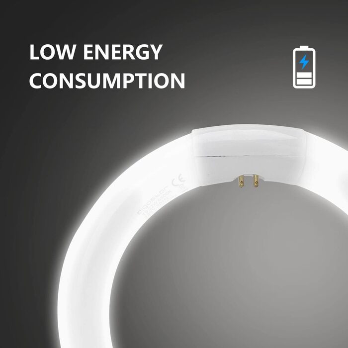 Люмінесцентна трубка Круглі круглі неонові трубки Лампа T9 21см 22Вт холодний білий 6500K 1200lm G10Q базовий цоколь Яскрава люмінесцентна трубка для кільцевої лампи.