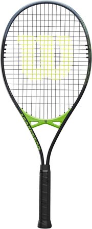 Тенісна ракетка Wilson Aggressor TNS RKT – чорно-зелена, 312 г, 4 3/8" (3), для потужної агресивної гри