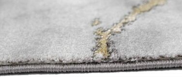 Килим сучасний дизайнерський килим мармуровий вигляд сіре золото розмір 240 x 340 см
