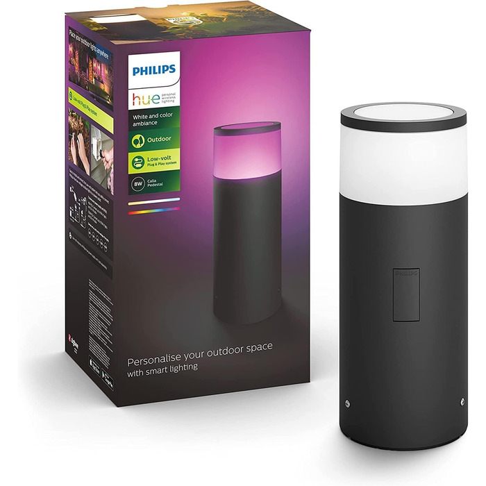 Зовнішній світильник Philips Hue Calla (настінний/підлоговий), розширення, чорний
