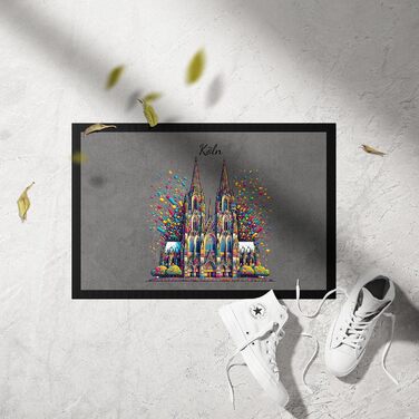 Кельнське конфетті Кельнський собор Килимок для дверей Карнавал Марді Гра Бенкет Джек Серце Кельш