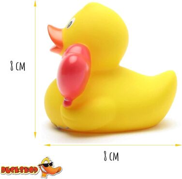 Повітряна куля Duckshop I Rubber Duck Heart I Squeaking Duck IL 8 см - в комплекті брелок Squeaking Duck