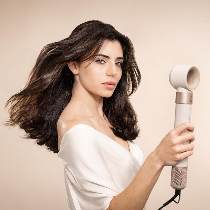 Термощітка Cecotec CeramicCare AirGlisse Champagne, 1400 Вт, 8 насадок, колір Champagne