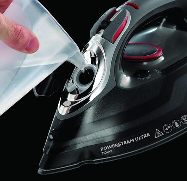 Парова праска Russell Hobbs 3100 Вт, пар 70 г / хв, додатковий паровий удар 210 г / хв Праска (350 мл, керамічна підошва, функція