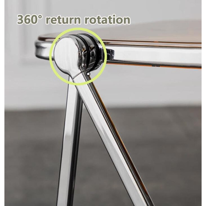 Акриловий бічний столик, складаний, прозорий, приліжковий столик, столик для відпочинку, журнальний столик для домашнього офісу, виставковий столик (розмір 436x44 см, колір помаранчевий) 436x44 см помаранчевий