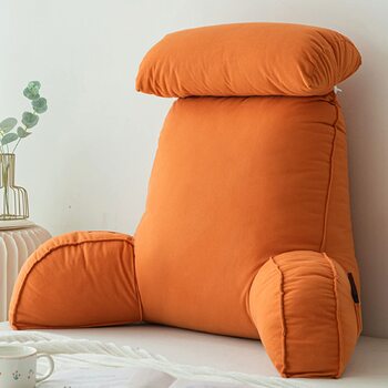 Подушка для читання з підлокітниками, подушка для спинки дивана, подушка для книги для ліжка, зі знімним валиком для шиї, подушка для підтримки сидіння для відпочинку, гри, читання, перегляду телевізора