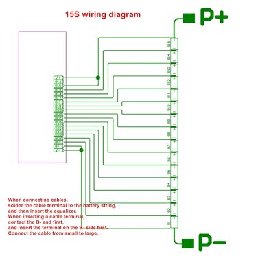 Активний еквалайзер 1mV Прецизійний Li-on Lifepo4 LTO Літій-іонний акумулятор Конденсаторний балансир з док-станцією-адаптером, 15S 16S 4A